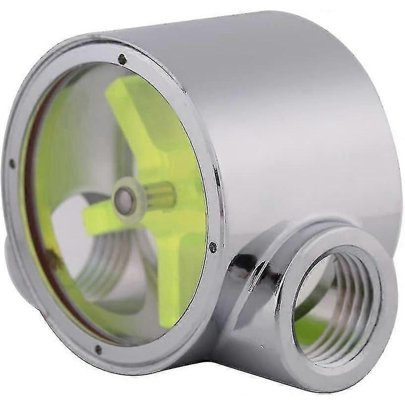 Water Flow Indicator, Standard Female To Female Thread Sight Flow Indicator Water Cooling Flow Indicator(1pc, Yellow) -t