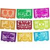 Altar De Ofrendas Dia De Los Muertos Mexican Papel Picado Tissue Paper Banner. Colorful Day of The Dead Decorations Medium Size Panels