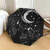 1pc Moon Cats Crystals Night Sky Umbrella with Plastic Handle,Suitable for All Seasons Home Travel Outdoor UmbrellaDD197