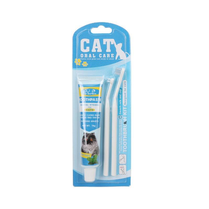 Disposable Pet Toothbrush & Toothpaste Set for Dogs, Cats & Kittens
