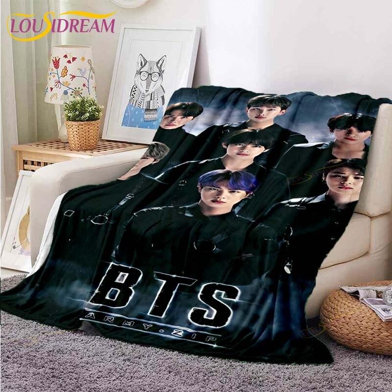 Newest Kpop Bangtan Boys Blanket Sofa Bed Blanket Super Soft Warm Blanket Cover Fleece Throw Blanket