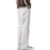 MMOPTOP Men's Autumn Winter Trendy Loose Fit Straight Cargo Pants Casual Sportswear K001 Gray L