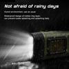 Portable Solar Hand Crank Dynamo LED Flashlight, Multifunction Outdoor Torch Lantern for Riding Camping Hiking Emergency Long‑Range Lighting Backup