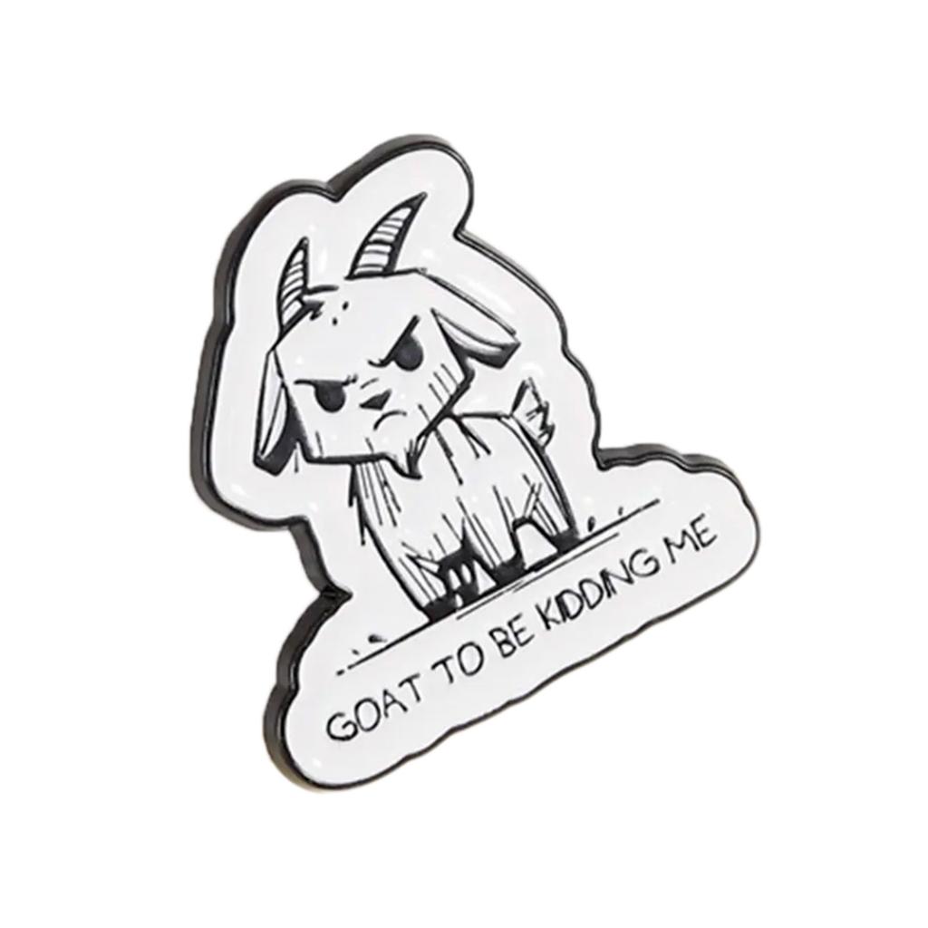 Versatile Angry Goat Alloy Brooch for Fashion Accessory on Outerwear Caps Bags Animal Inspired Jewelry Gift