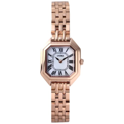 

LCREA Women s Solar Watch, Made in Japan (CARRE/Pink Gold, Stainless Steel Bracelet/LC2004-PG5L)