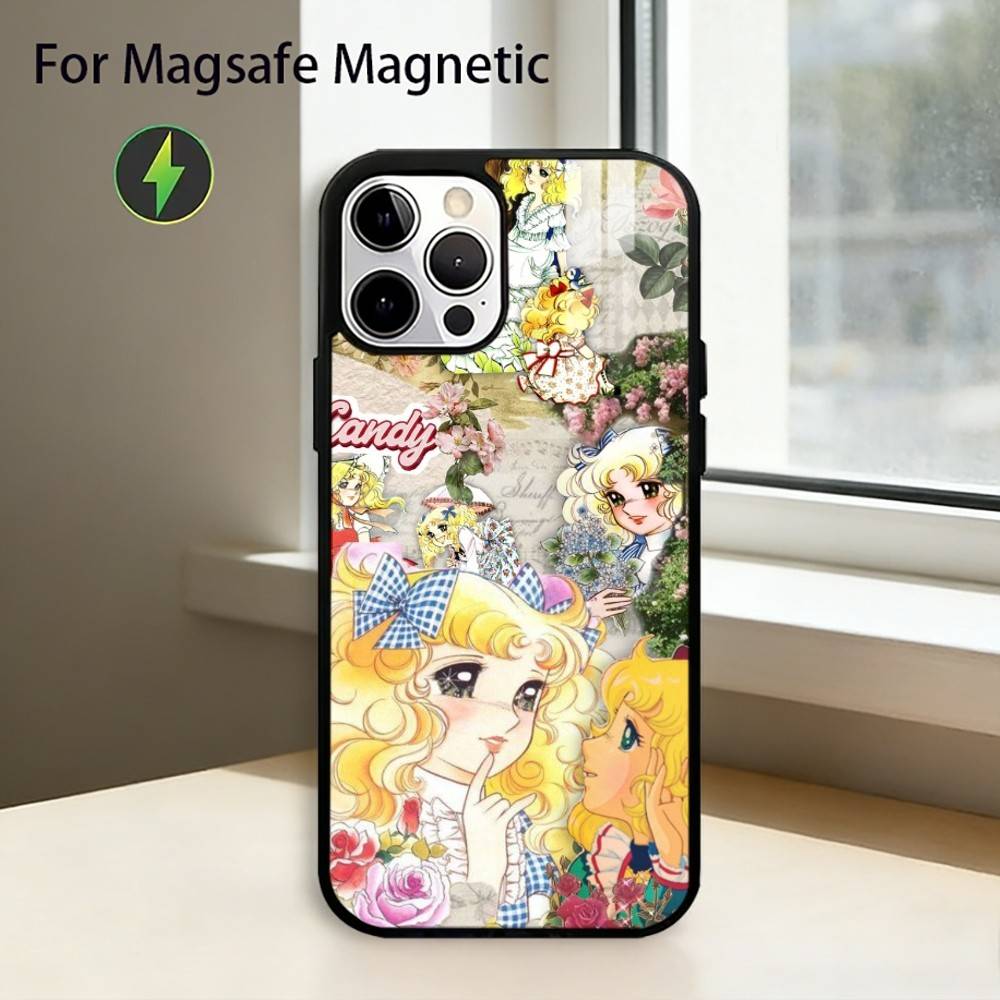A-Anime Candy Candy Phone Case For iPhone17,16,15,14,13,12,11 Plus,Pro Magnetic with Magsafe Wireless Charging