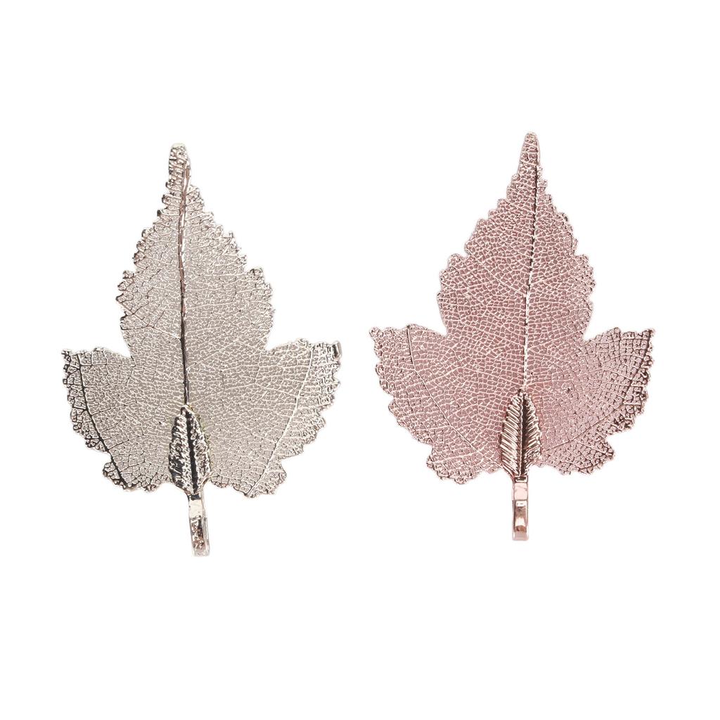 2PCS Leaf Pendants Handcrafted DIY Zinc Alloy Leaves Pendants for Necklace Jewelry Making