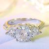 European and American Popular Ring Creative Micro Set Zircon Pair Ring Korean Diamond Ring Women's Jewelry