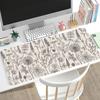 Botanical Line Art Floral Extended Gaming Mouse Pad Non Slip Desk Surface Minimal Vintage Sketch Flower Art Print For Gaming