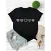 Minimalist Heart Printed TShirt Womens Round Neck Top Comfortable Casual Short Sleeve Top Harajuku Tshirt Tops Streetwear