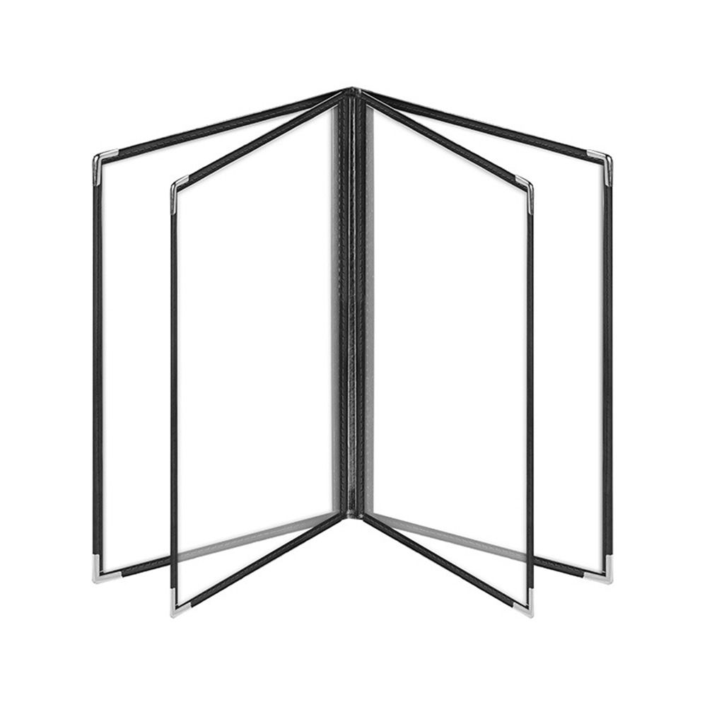 

Для формата А4 книжный складной меню-обложка А4 держатель для меню с отрывными листами для бара, кухни 4 pages