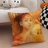 Kpop-Stil Y2K Hot Girl Stil K-Katseye Girlgroup Kissenbezug Weicher Seidiger Stoff Verdeckter Reißverschluss Kissenhülle Perfektes Fan-Geschenk