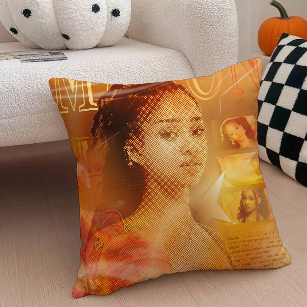 Kpop-Stil Y2K Hot Girl Stil K-Katseye Girlgroup Kissenbezug Weicher Seidiger Stoff Verdeckter Reißverschluss Kissenhülle Perfektes Fan-Geschenk