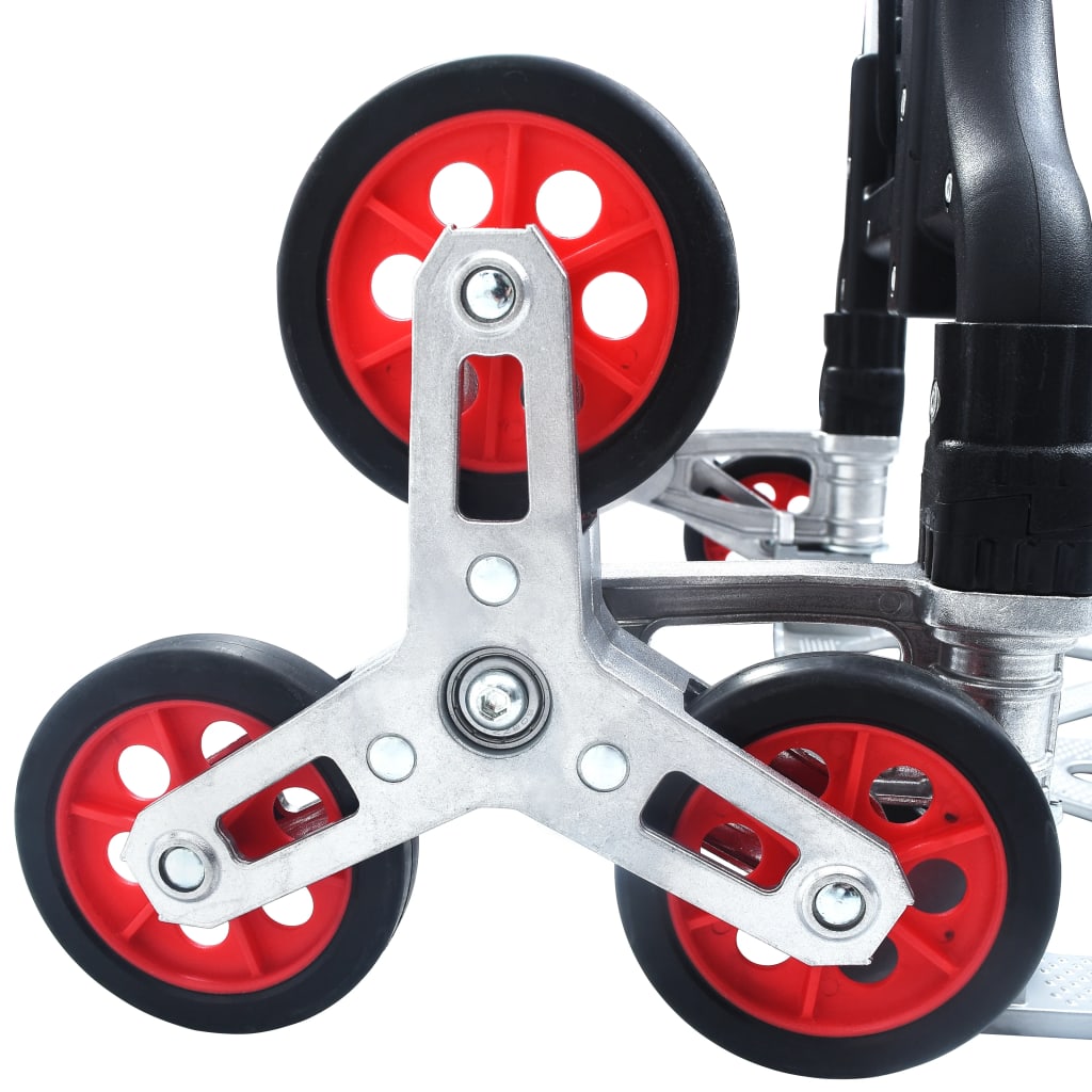 Vidaxl Foldable Stair Climbing Trolley, 70 Kg, Aluminum, Silver