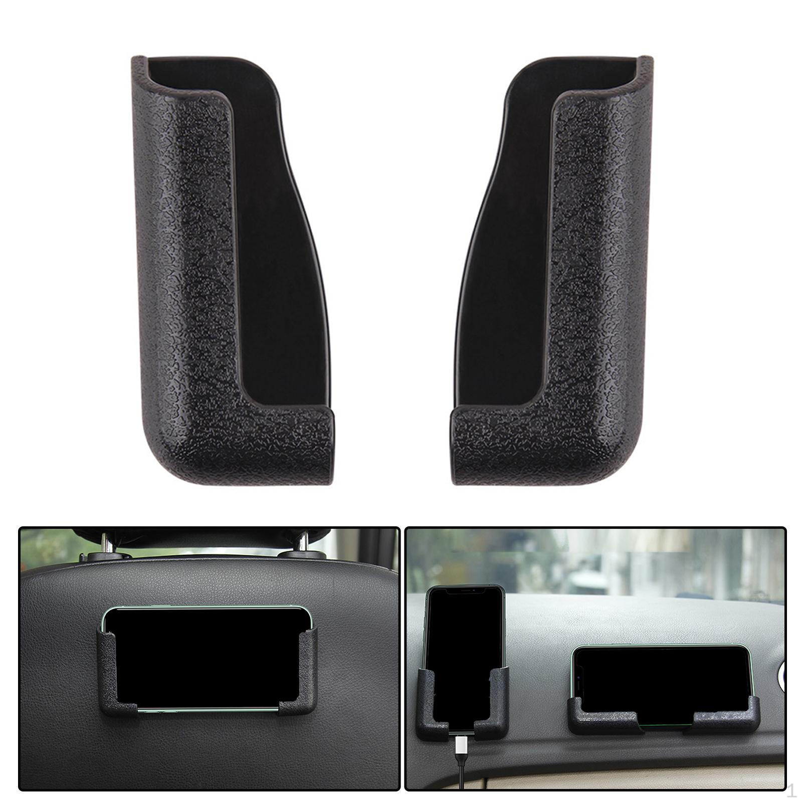 

Universal Set of 2Pcs Car Phone Holder Home or Office Use Durable Soft Material Adjustable Dashboard