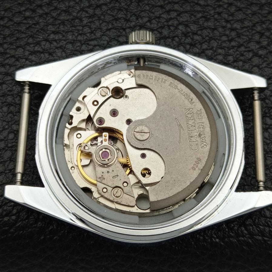 MENS REFURBISHED CITIZEN 8200 JAPAN AUTOMATIC BLACK DIAL WATCH A426215-2 RL620c-a426215