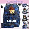 Mochila Robusta y Elegante Anti-robo con Carga USB para Roblox con Set de Estuche para Bolígrafos