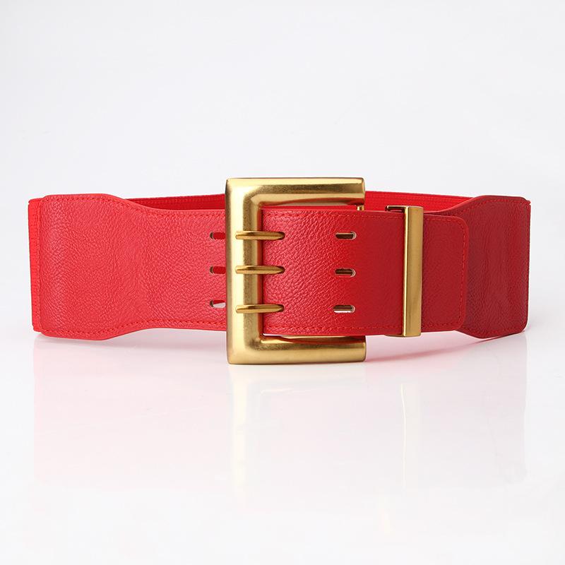 New women's elastic elastic waist seal dress coat decorative wide belt waist belt women's belt