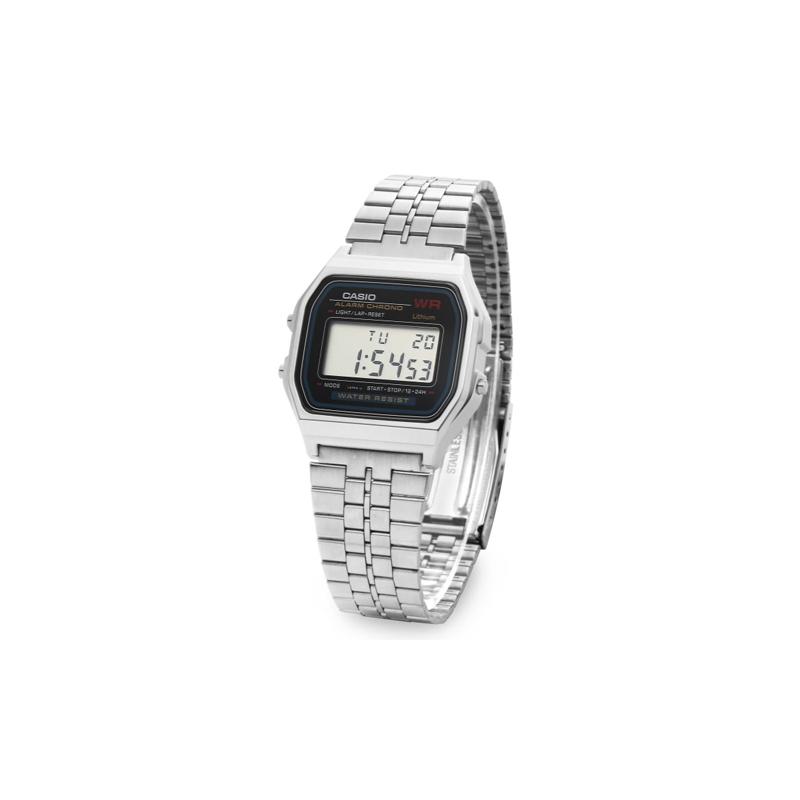 Casio YOUTH series-metal small square, retro, small square, waterproof, classic hot model, quartz movement, stainless steel strap, Japanese A159W-N1DF