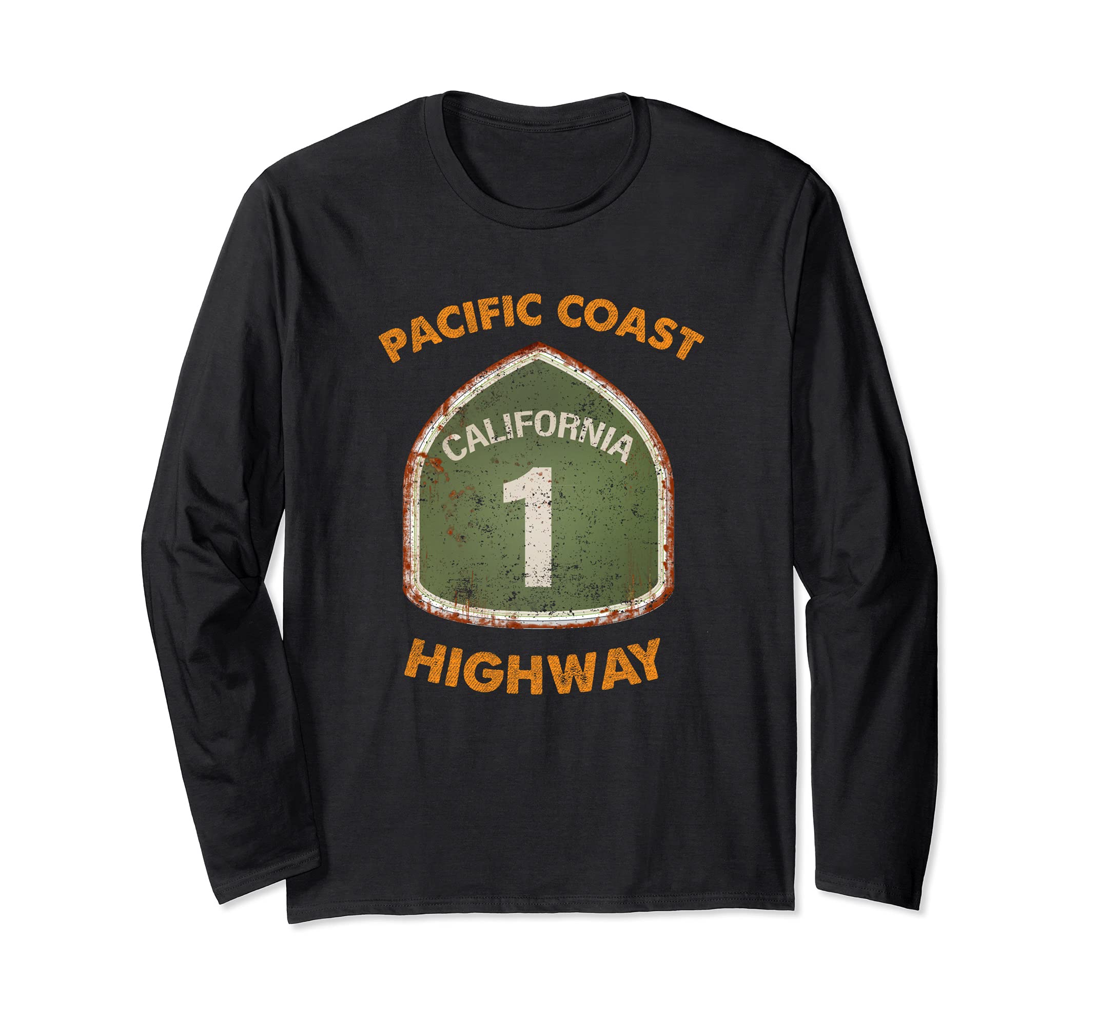 Pacific Coast Highway Route 1 California Gift - Long-Sleeve T-Shirt чёрный