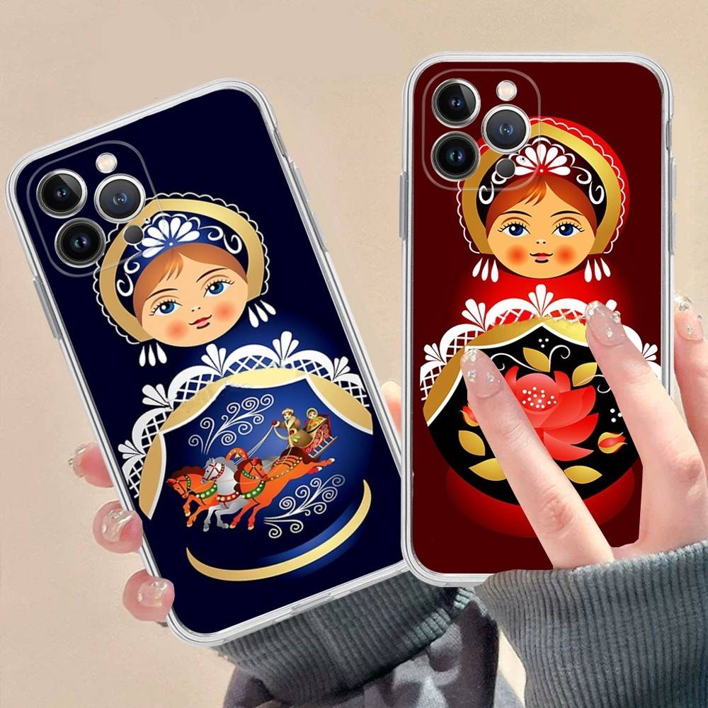 Russian Dolls Matryoshka Cute Case For Iphone 17 16 15 Pro Max 11 12 13 14 Pro Plus Phone Cover