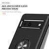 For Google Pixel 7a Rotary Ring Kickstand Phone Case PC+TPU Anti-Drop Back Cover