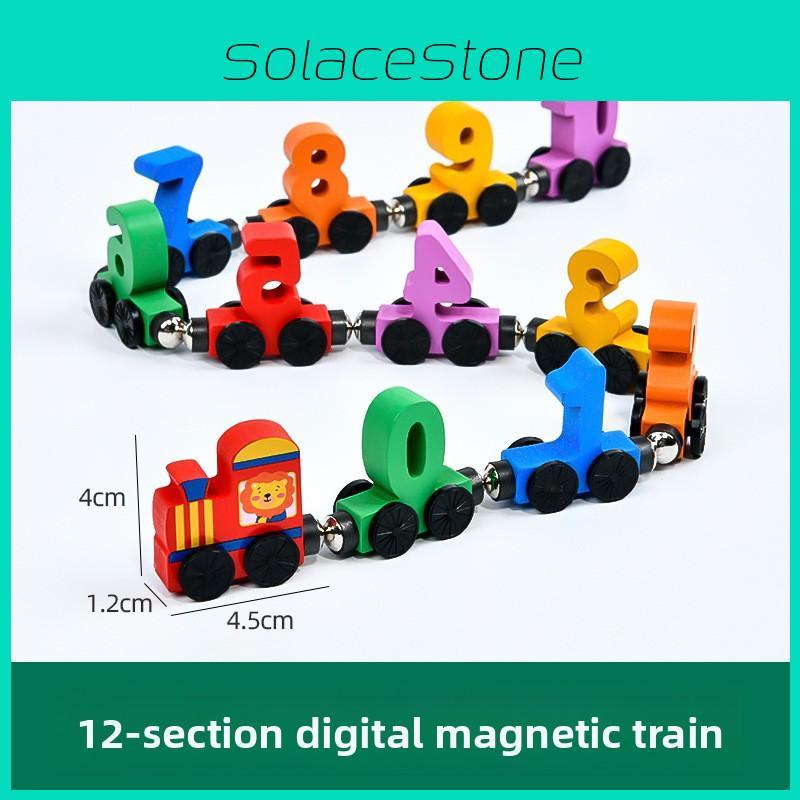 Wooden Magnetic Number Letter Lion Toy For Toddler Educational Play And Early Learning