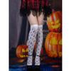 Women Thigh High Socks Over the Knee High Stockings Japanese Lolitas Cross Print Long Socks Thin Halloween Stockings
