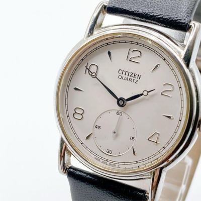 Used 357 CITIZEN Ladies Watch Quartz New External Strap Small Second Smoseco Citizen