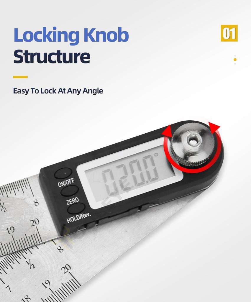 360 Angle Finder Goniometer Electronic Protractor Digital Gauge Angle Measurement Tool Multi Angle Ruler Woodworking Tools Meter
