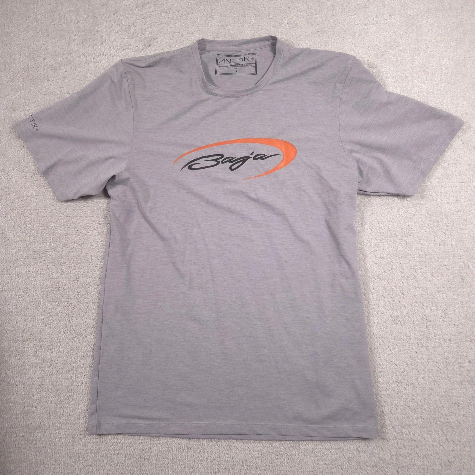 

ANETIK Baja Shirt Mens Small Gray UPF 30+ UV Sun Protection Performance Tee 150