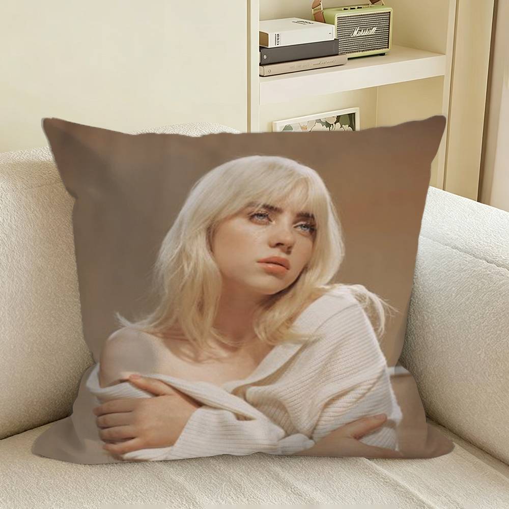 Album CoverS BBillieS EEilish Patten Square Sofa Pillow Cover Solid Color Living Room Home Decor Cushion Case