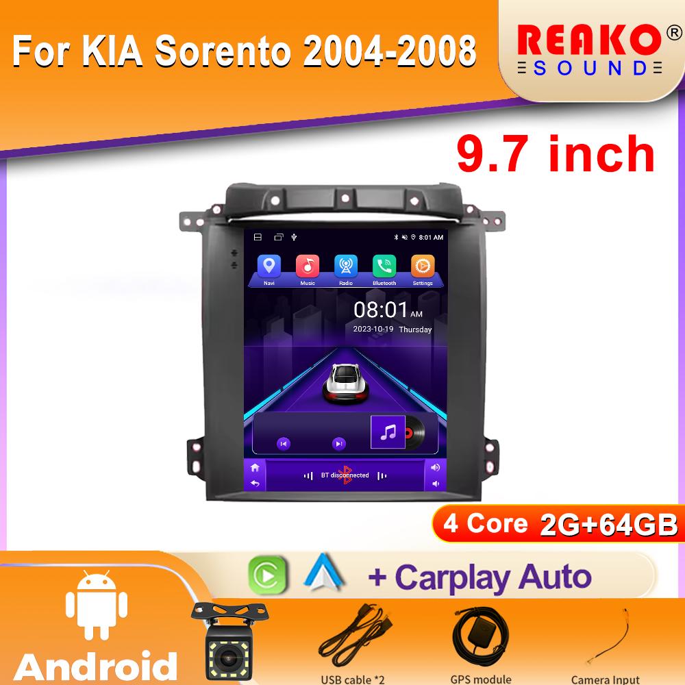 

Для KIA Sorento 2004-2008 9,7-дюймовый автомобильный радиоприемник GPS-навигация Мультимедиа Видеоплеер Android Auto Carplay 5G WIFI BT 2din DVD 4 core 2GB+64GB carplay
