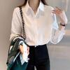 Stylish Women's Pure Cotton White Shirt for Spring/Autumn