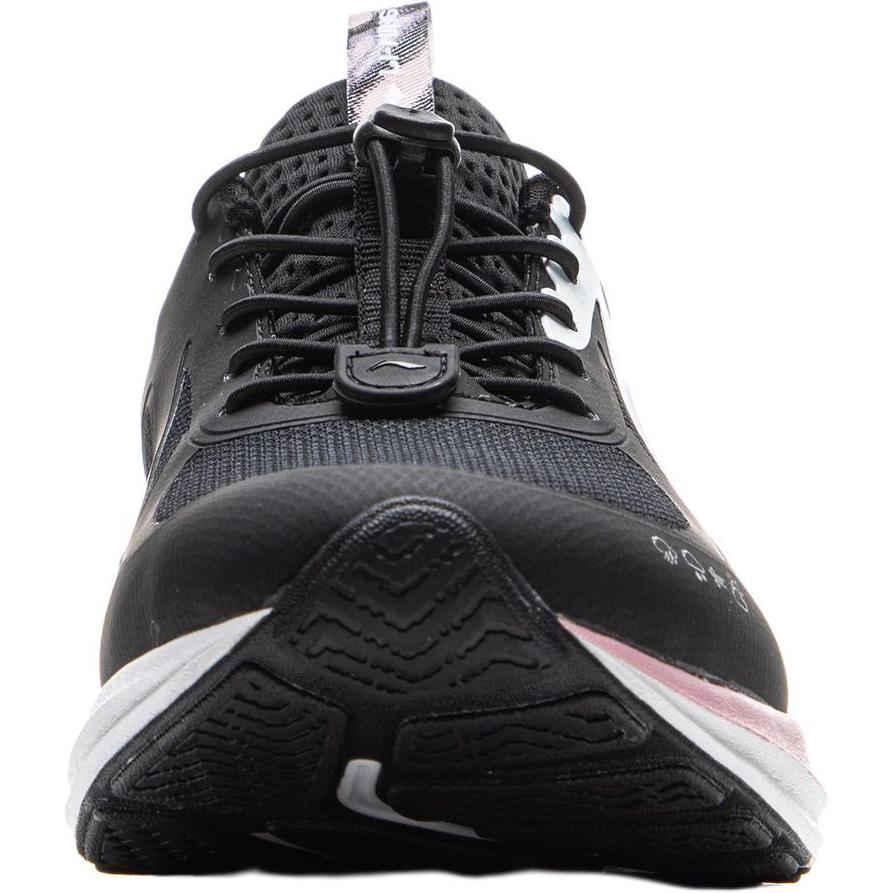 Li Ning Kids Running Light Lite Soft Comfortable Shock Absorbing Durable Rebound Low Top Running Shoes Kids Running Shoes Black Pink YKFU096-4
