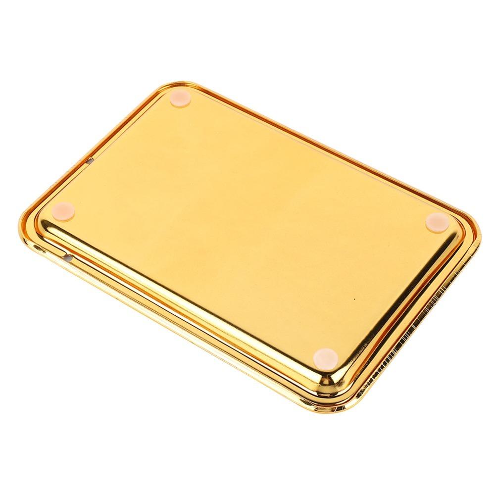 2pcs European Table Serving Tray Light Luxury Rectangular Serving Tray Gold Serving Tray For Hotel