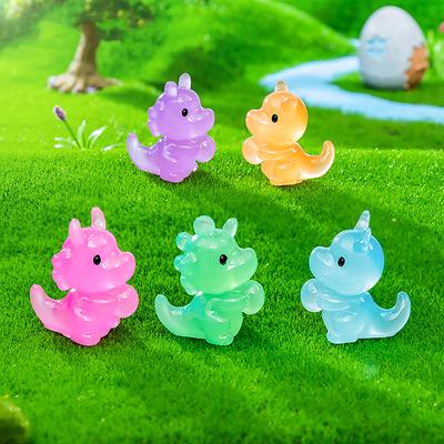 Miniaturfiguren Leuchtendes Eier haltendes Dinosaurier-Cartoon Mikrolandschaftsornamente für Aquarium-Zubehör
