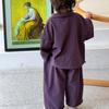 Korean Style Boys' Long Sleeve Polo Shirt and Hoodie Set Children's Casual Sports Sweatpants Two-Piece Set for Spring and Autumn