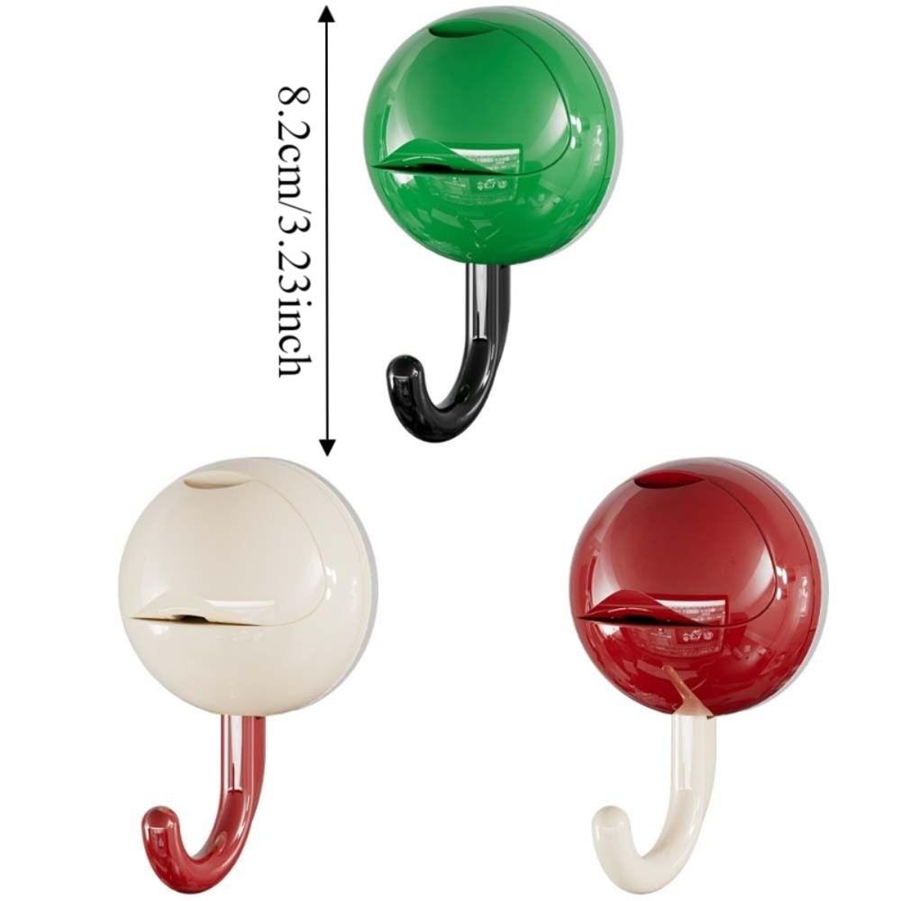 Round Head Suction Cup Hooks Plastic Kitchen Storage Hooks Wall Towel Hooks  Bathroom