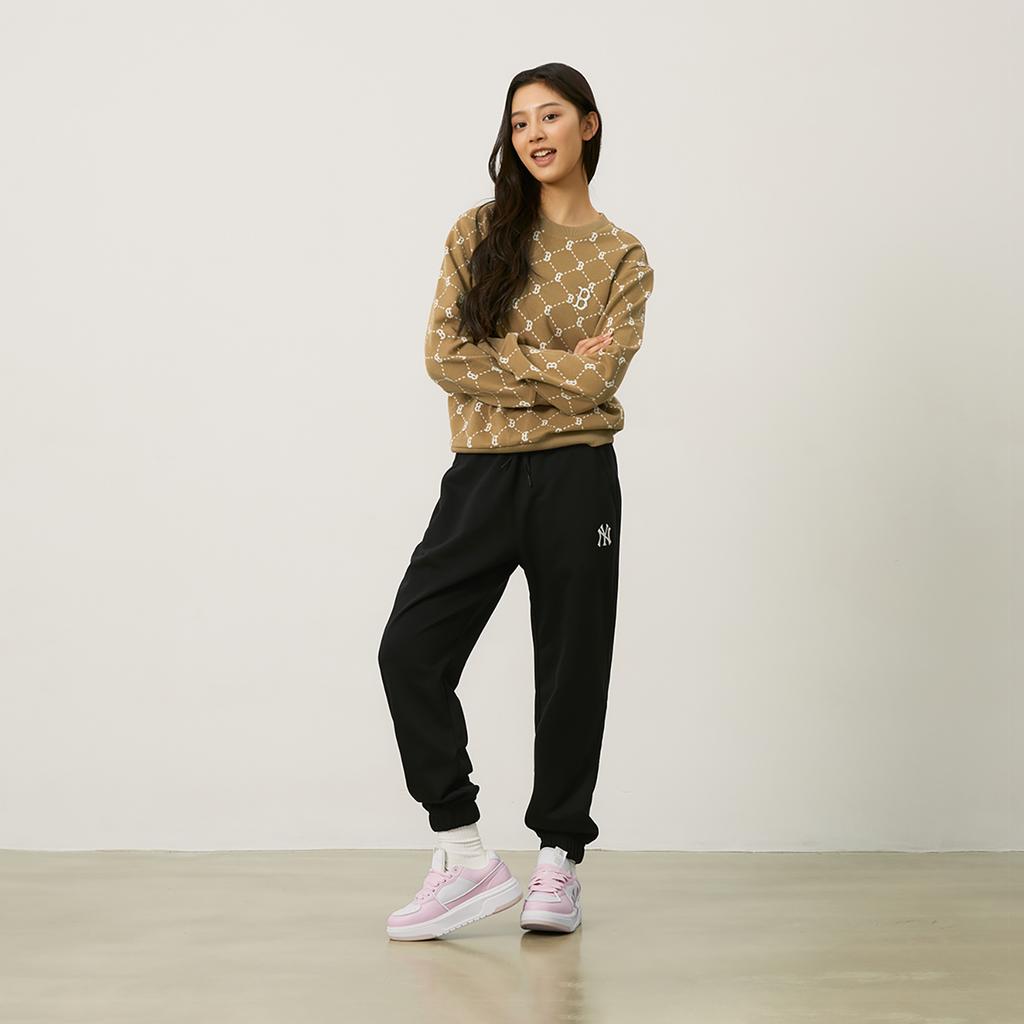 New MLB SS24 Casual Pants Unisex Black 3APTB0841-50BKS