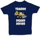 

Trainee Digger Driver Yellow Excavator Baby Toddler, Kids,Children s T-Shirt Top 130