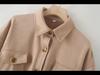 Women's Suede Lapel Jacket & Elastic Waist Straight Pants Set