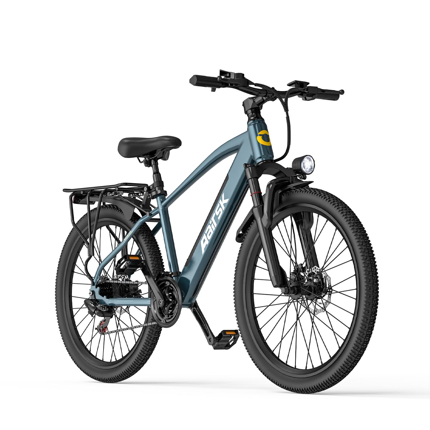 Aairsk S800 Elektrofahrrad für Erwachsene, 36V 13Ah Akku, Smartcard-Schloss blau
