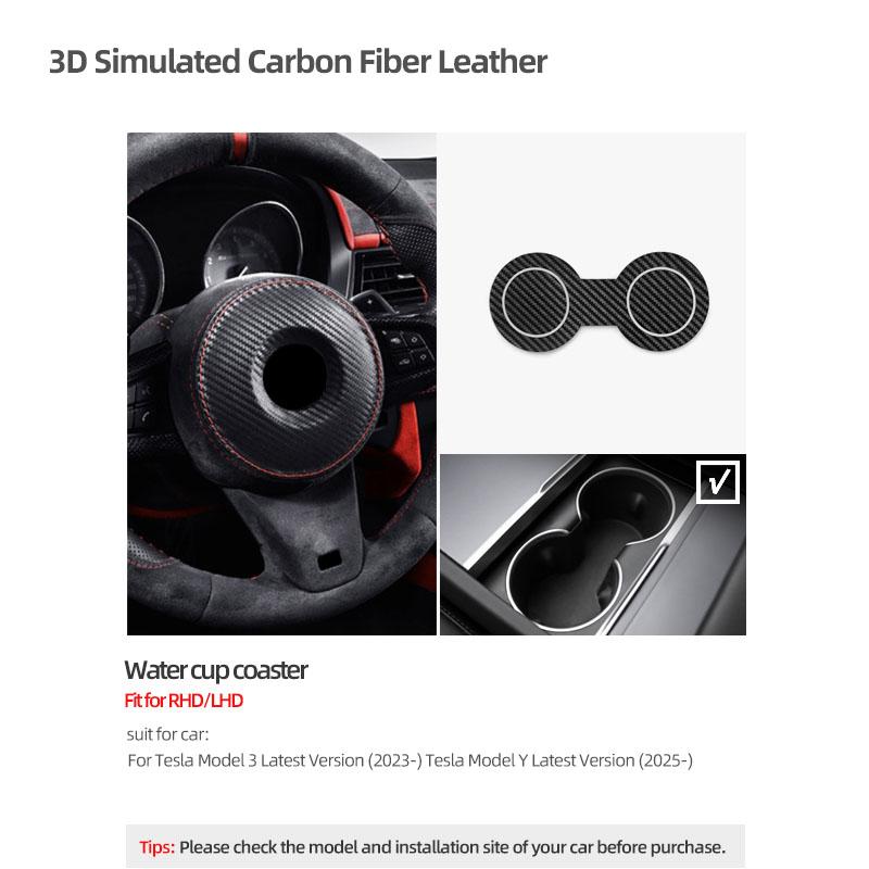 

For Tesla 2018- Model 3 Highland Y Juniper Made of Alcantara Wireless Charge Panel Trim Sticker Cup Mat Car Interior Accessories