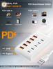 10 Port Power Strip, Hub, Suitable for Home Use and Travel Carrying