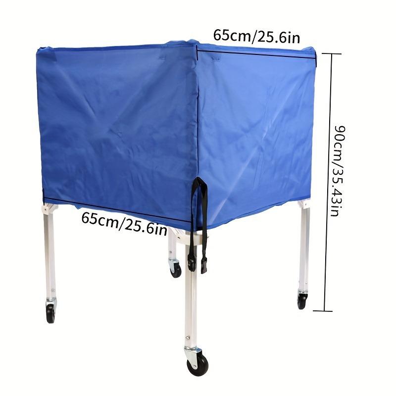 Mobile Folding Sports Ball Storage Cart: Basketball & Football Organizer