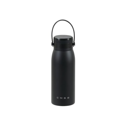PEARL METAL HC-48, 600ml Vacuum Insulated Water Bottle, Suitable for Carbonated Drinks and Beer, Black, for Cold Drinks and Beer