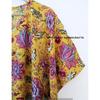 Indian Yellow Long Floral Print Cotton Hippie Maxi Women Nightwear Caftan Dress CKFTN-SCRN-FULL-BUYIT-078