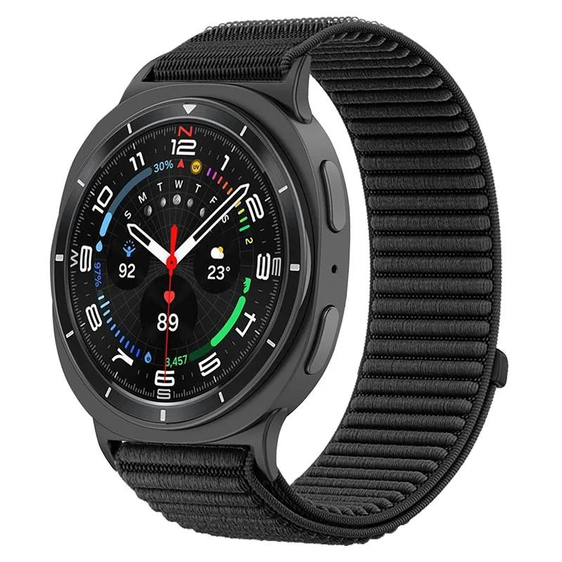 No Gaps Nylon Loop Strap for Samsung Galaxy Watch 8 Classic 46mm/Watch 8 44mm 40mm Braided Band Replacement Bracelet Belt Correa