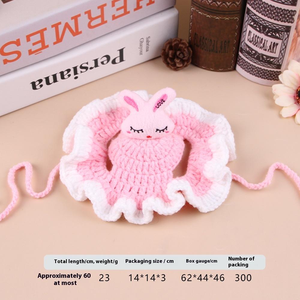 Cat Dog Knit Scarf Hat Adjustable Warm Pet Bib Pendant Cute Drool Bandana for Winter Christmas Pet Items Cat Accessories Pet
